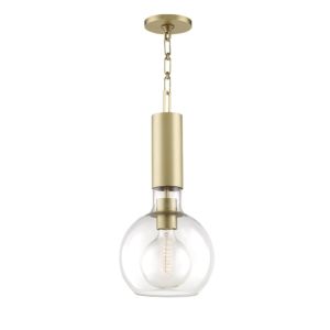  Raleigh Mini Pendant in Aged Brass