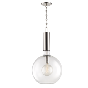  Raleigh Pendant Light in Polished Nickel