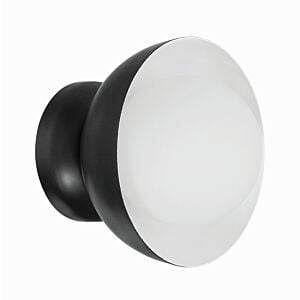 Ventura Dome 1-Light Wall Sconce in Flat Black