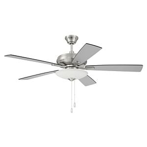 Eos Bowl 3-Light 52" Hanging Ceiling Fan in Brushed Polished Nickel