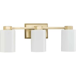 Estrada 3-Light Bathroom Vanity Light & Vanity in Brushed Gold