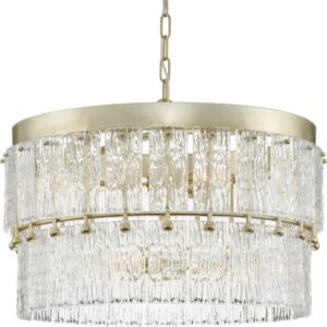 Chevall 6-Light Chandelier in Gilded Silver