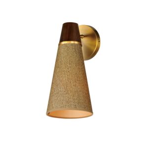 Sumatra 1-Light Wall Sconce in Natural Aged Brass