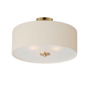 Bongo 3-Light Pendant with Semi-Flush Mount in Natural Aged Brass
