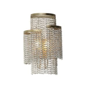 Fontaine 2-Light Wall Sconce in Golden Silver