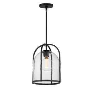 Foundry 1-Light Outdoor Pendant in Black