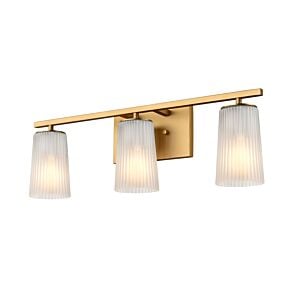 DVI Luca 3-Light Bathroom Vanity Light in Brass