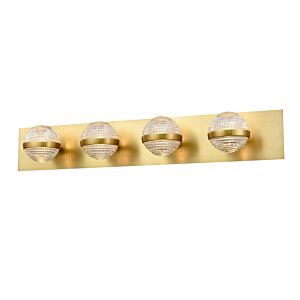 DVI Dryden 4-Light Bathroom Vanity Light in Brass