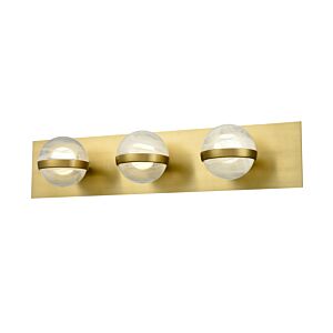 Cirrus 3-Light Bathroom Vanity Light in Brass