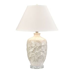 Goodell 1-Light Table Lamp in White Glazed