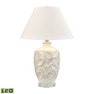 Goodell 1-Light LED Table Lamp in White Glazed