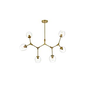 Cavoli 6-Light Chandelier in Brass