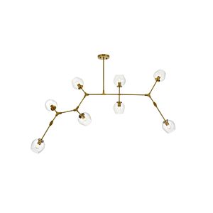 Cavoli 8-Light Chandelier in Brass