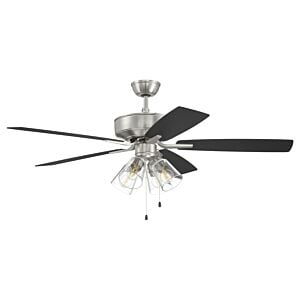 Pro Plus 104 4-Light 52" Hanging Ceiling Fan in Brushed Polished Nickel