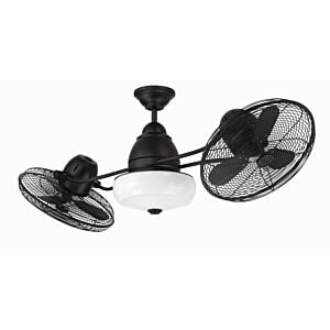 Bellows II Indoor with Outdoor 2-Light 48" Outdoor Ceiling Fan in Flat Black