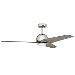 Nate 1-Light 52" Outdoor Ceiling Fan in Polished Nickel
