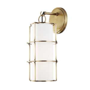 Hudson Valley Sovereign 16 Inch Wall Sconce in Aged Brass