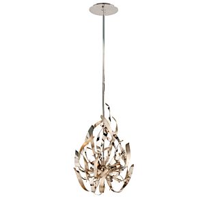 Graffiti Pendant Light in Silver Leaf Polished Stainless