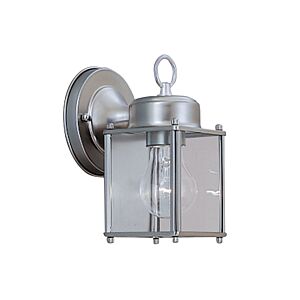Basic Porch 1-Light Wall Lantern in Pewter