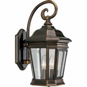 Crawford 2-Light Wall Lantern in Oil Rubbed Bronze