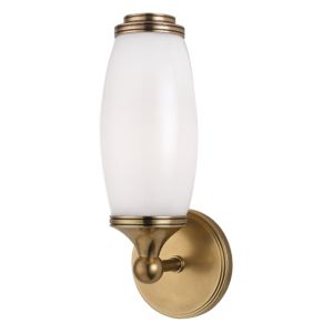 Hudson Valley Brooke 12 Inch Wall Sconce in Aged Brass