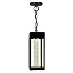 Rochester LED Outdoor Hanging Lantern in Black