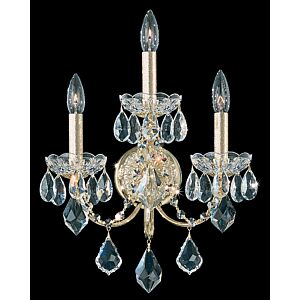 Century 3-Light Wall Sconce in French Gold