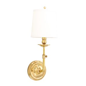 Hudson Valley Logan 18 Inch Wall Sconce in Aged Brass