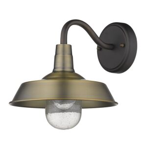 Acclaim Burry Outdoor Wall Light in Antique Brass