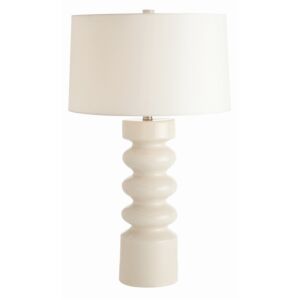 Wheaton 1-Light Table Lamp in White Crackle
