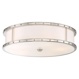 Minka Lavery LED Etched Glass Ceiling Light in Brushed Nickel