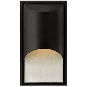 Hinkley Cascade 1 Light LED Outdoor Small Wall Mount in Satin Black