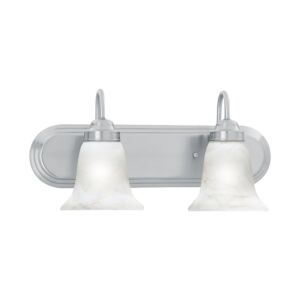 Homestead 2-Light Bathroom Vanity Light in Brushed Nickel