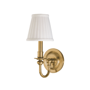 Hudson Valley Beekman 12 Inch Wall Sconce in Aged Brass