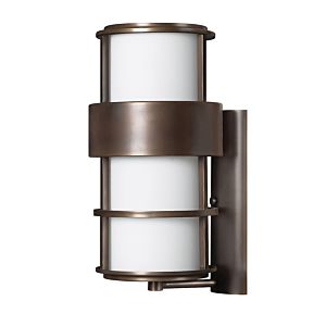 Saturn 1-Light LED Outdoor Large Wall Mount in Metro Bronze