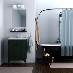 Hunter Hepburn 2-Light Bathroom Vanity Light in Brushed Nickel