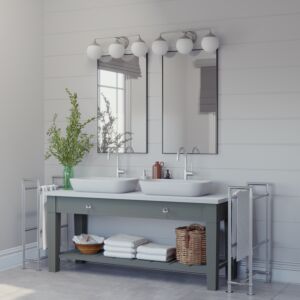 Hunter Hepburn 3-Light Bathroom Vanity Light in Brushed Nickel
