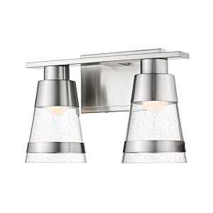 Z-Lite Ethos 2-Light Bathroom Vanity Light In Brushed Nickel