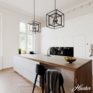 Hunter Doherty 4-Light Chandelier in Natural Iron