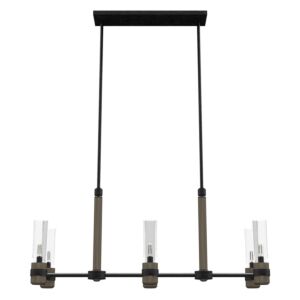 River Mill 6-Light Chandelier in Rustic Iron