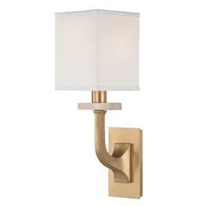 Hudson Valley Rockwell 13 Inch Wall Sconce in Aged Brass
