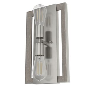 Woodburn 2-Light Wall Sconce in Brushed Nickel