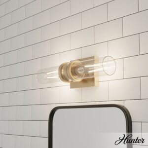 Hunter Lenlock 2-Light Bathroom Vanity Light in Alturas Gold
