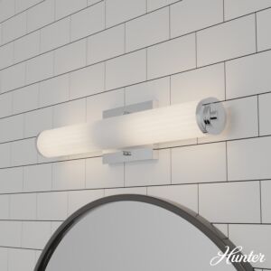 Hunter Holly Grove 2-Light Bathroom Vanity Light in Chrome
