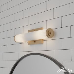 Hunter Holly Grove 2-Light Bathroom Vanity Light in Alturas Gold