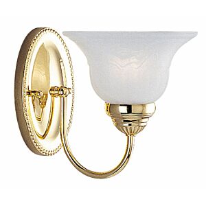 Edgemont 1-Light Bathroom Vanity Light in Polished Brass