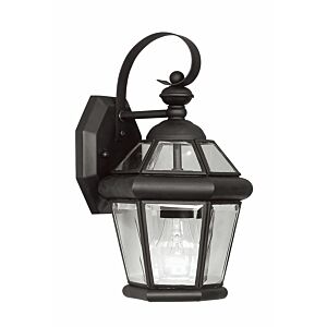 Georgetown 1-Light Outdoor Wall Lantern in Black