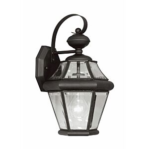 Georgetown 1-Light Outdoor Wall Lantern in Black