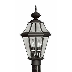 Georgetown 2-Light Outdoor Post Lantern in Black