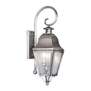 Amwell 2-Light Outdoor Wall Lantern in Vintage Pewter
